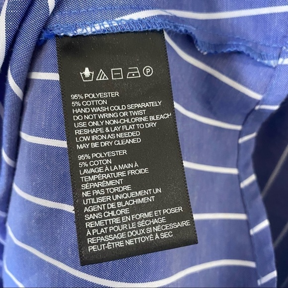 URBAN Outfitters-Striped Button Down Deep Plunge Midi Dress (Size:Small) - Picture 8 of 9